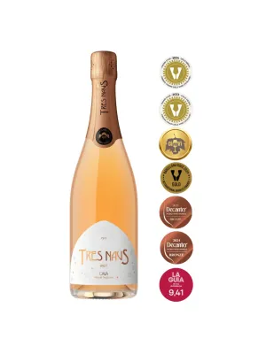 Cava Brut Rosat Tres Naus Pàl·lid Domenio Wines