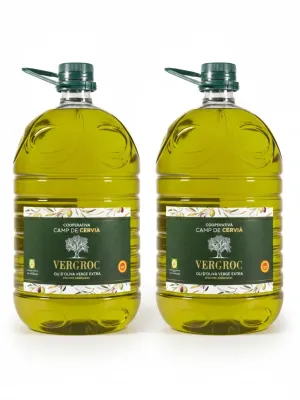 Pack garrafes Oli d'Oliva Verge Extra Vergroc Camp de Cervià 5 l