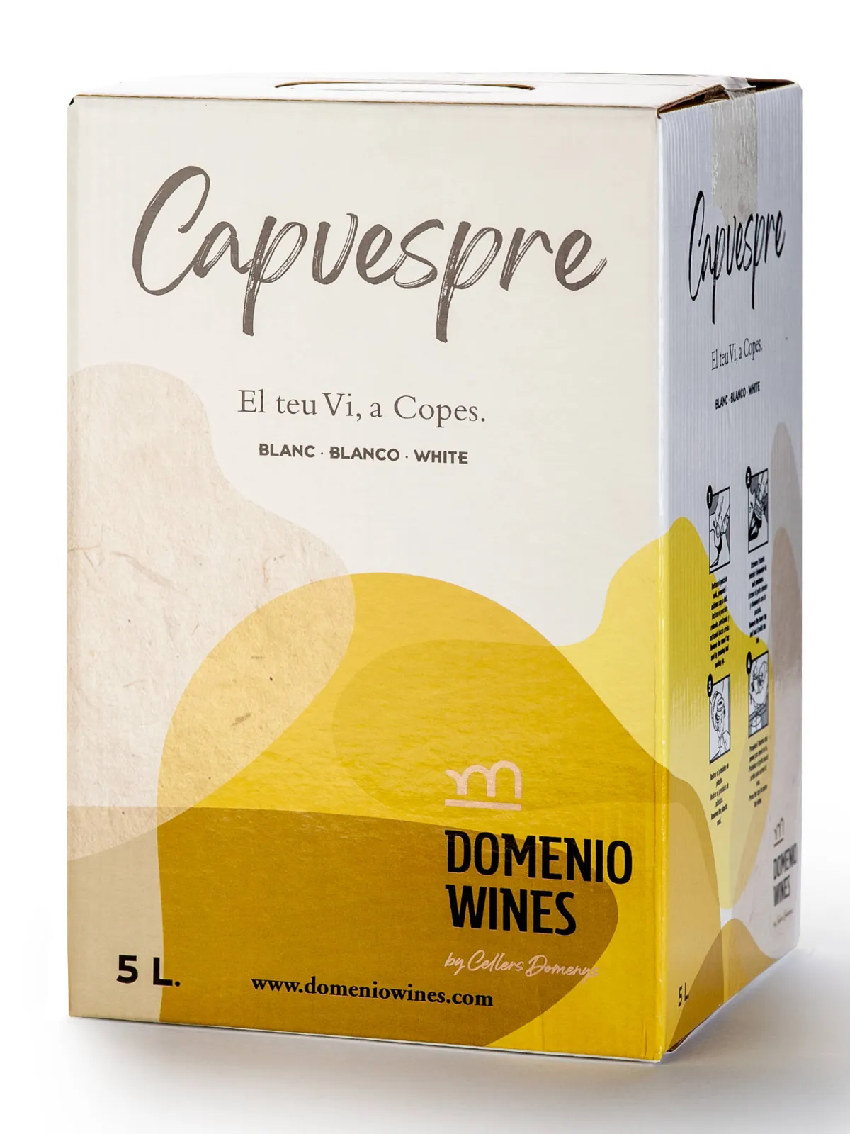 Vi Blanc Bag in Box Capvespre Domenio Wines 5 L