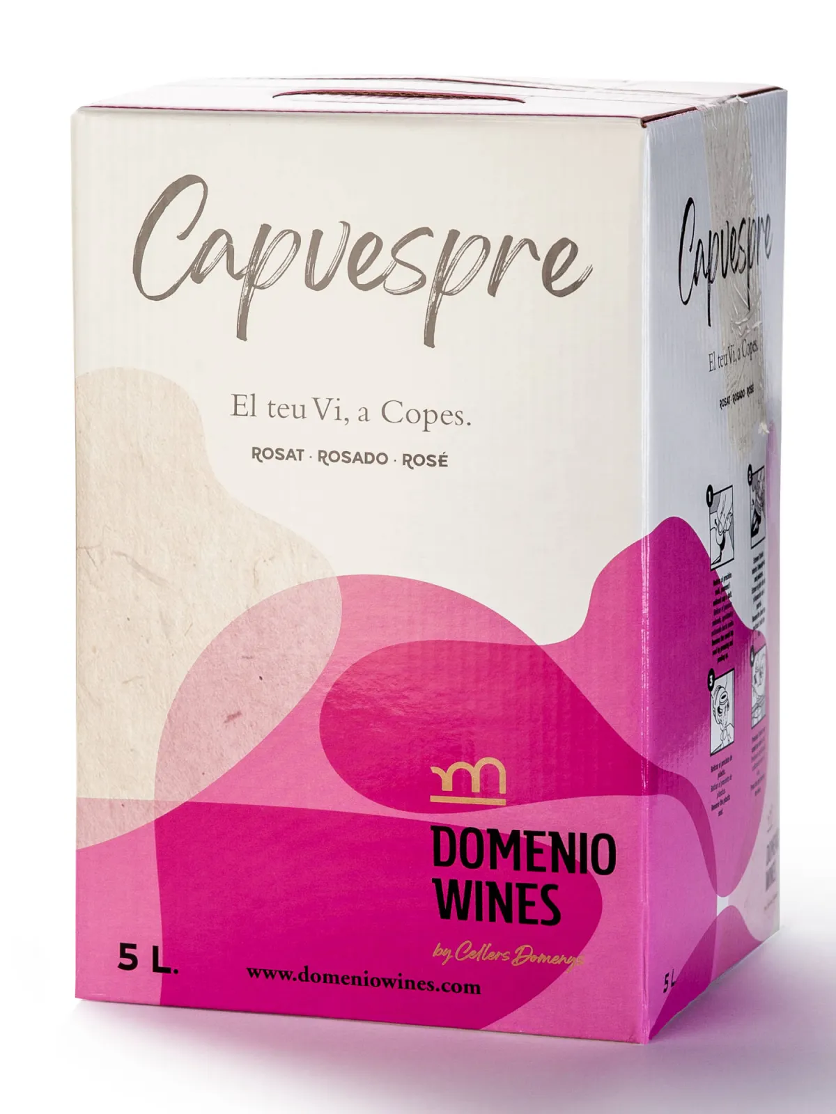 Vi Rosat Bag in Box Capvespre Domenio Wines 5L