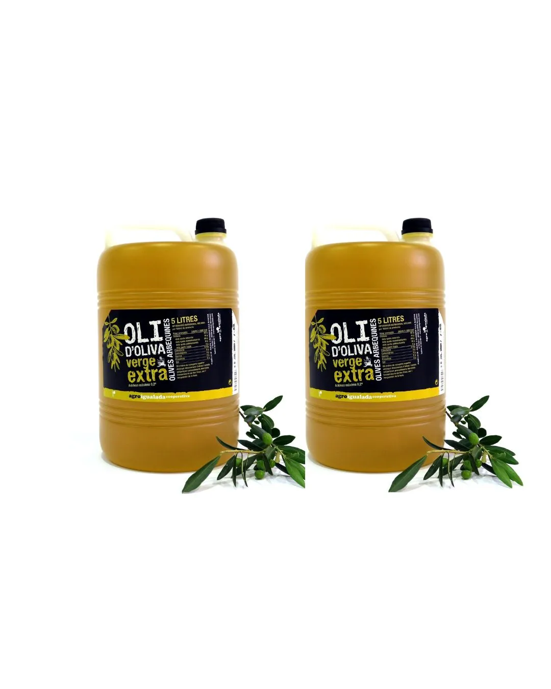 Lot 2 garrafes Oli Verge Extra Agro Igualada 5l