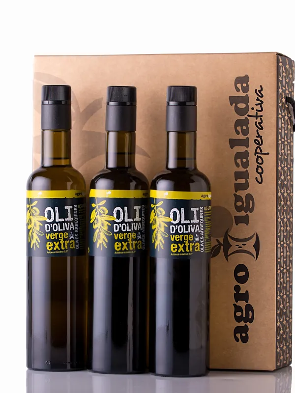 Producte Lot de 3 ampolles oli Verge Extra Agro Igualada 500ml Imatge
